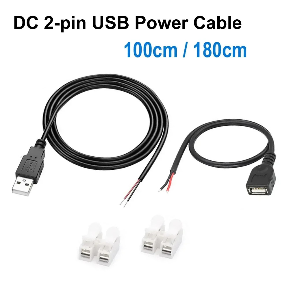 Ipex Connector - DC 2핀 USB 전원 케이블 USB