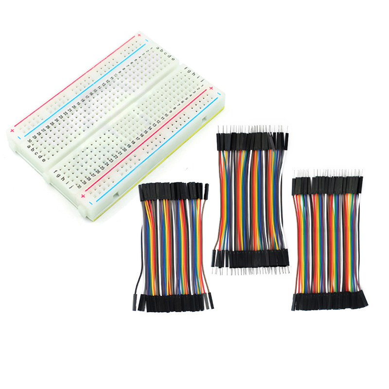 Breadboard 400 Point - Dupont 케이블 및 점퍼 와이어가 포함된