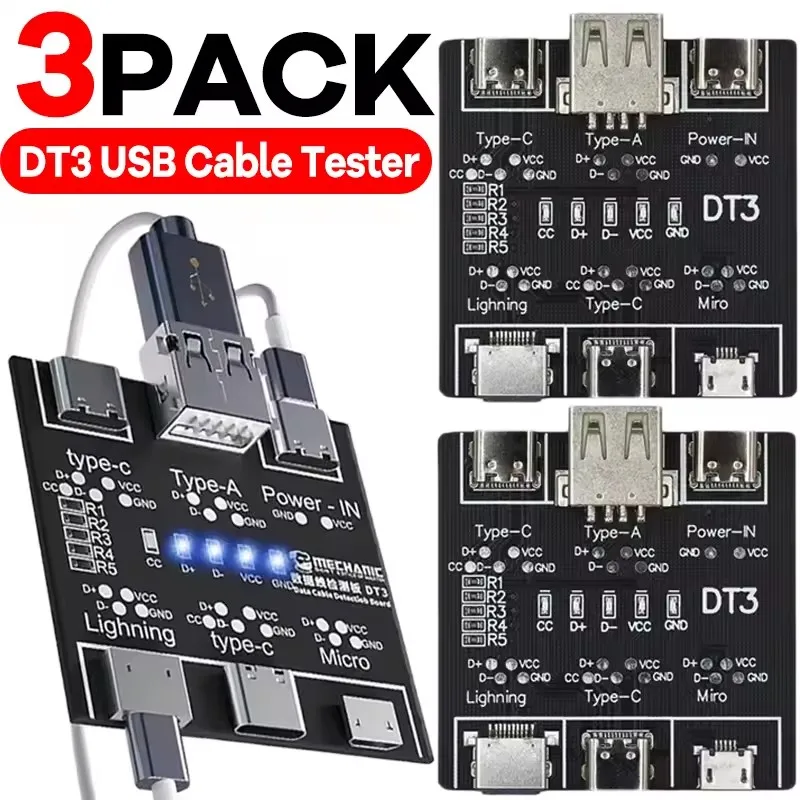 Micro Usb Cable - 1~3개입 DT3 USB 테스터 데이터 케이블