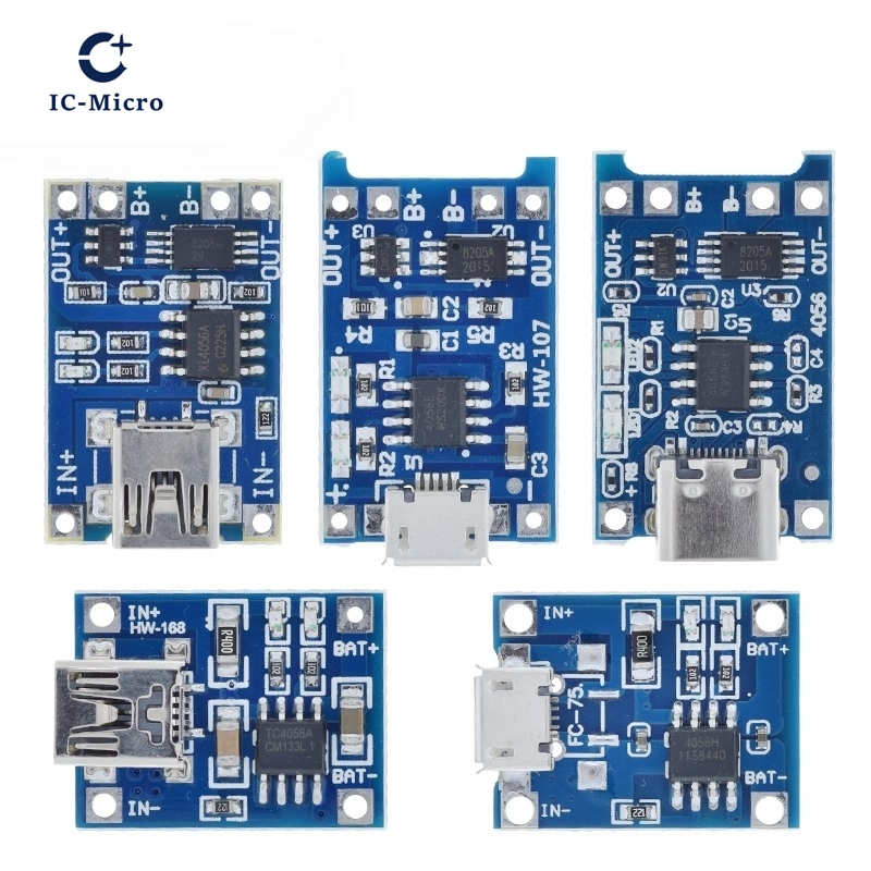 1/5PCS 5V 1A 마이크로/타입-c/미니 1865 - Tp4056 Module 리뷰 및 가격