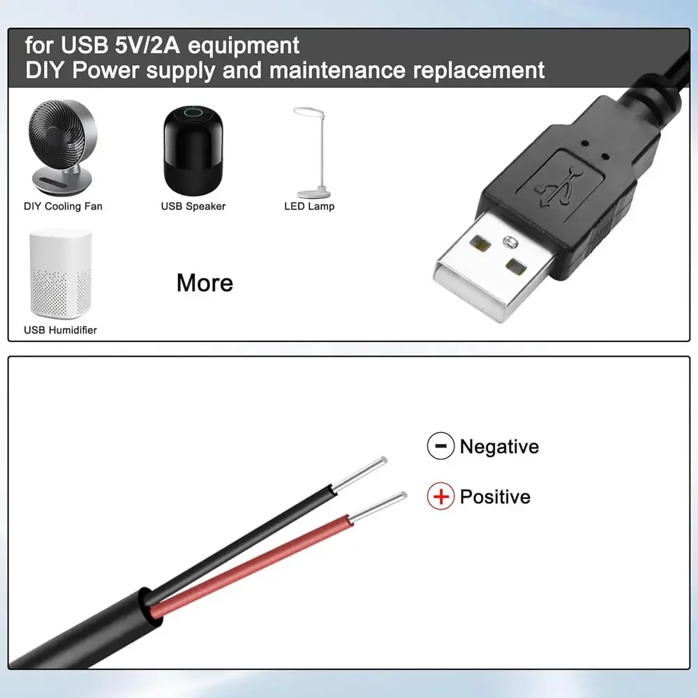 DC 2핀 USB 전원 케이블 USB 암수 2핀 베어  - Ipex Connector 리뷰 및 가격