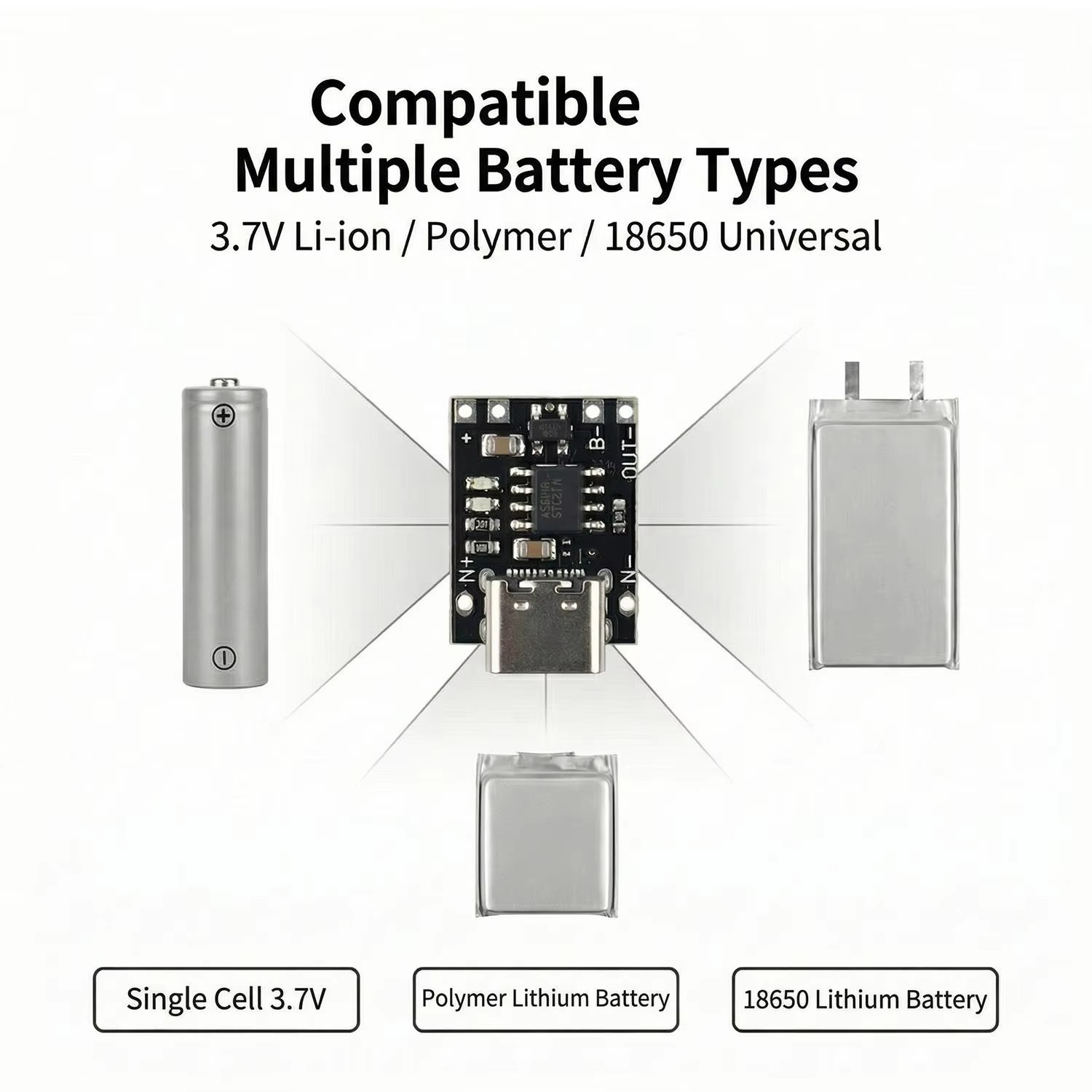1/10/20PCS 보호 기능이 있는 3.7V 리튬 배 - Usb C Cable 리뷰 및 가격