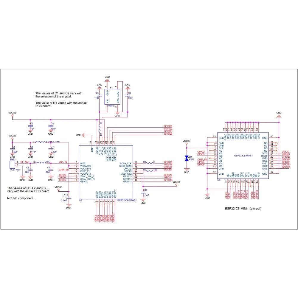 2-100PCS ESP32-C6-MINI-1U 및 1  - Ipex Connector 리뷰 및 가격
