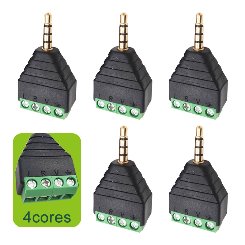 5/20/100PCS 3.5mm 스테레오 4 극 남성  - Screw Terminal Block 리뷰 및 가격