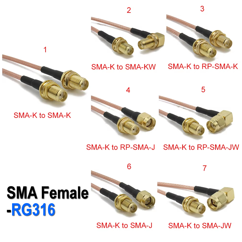 RG316 SMA-SMA/RP SMA 수 플러그 및 암 - Jumper Wire Kit 리뷰 및 가격
