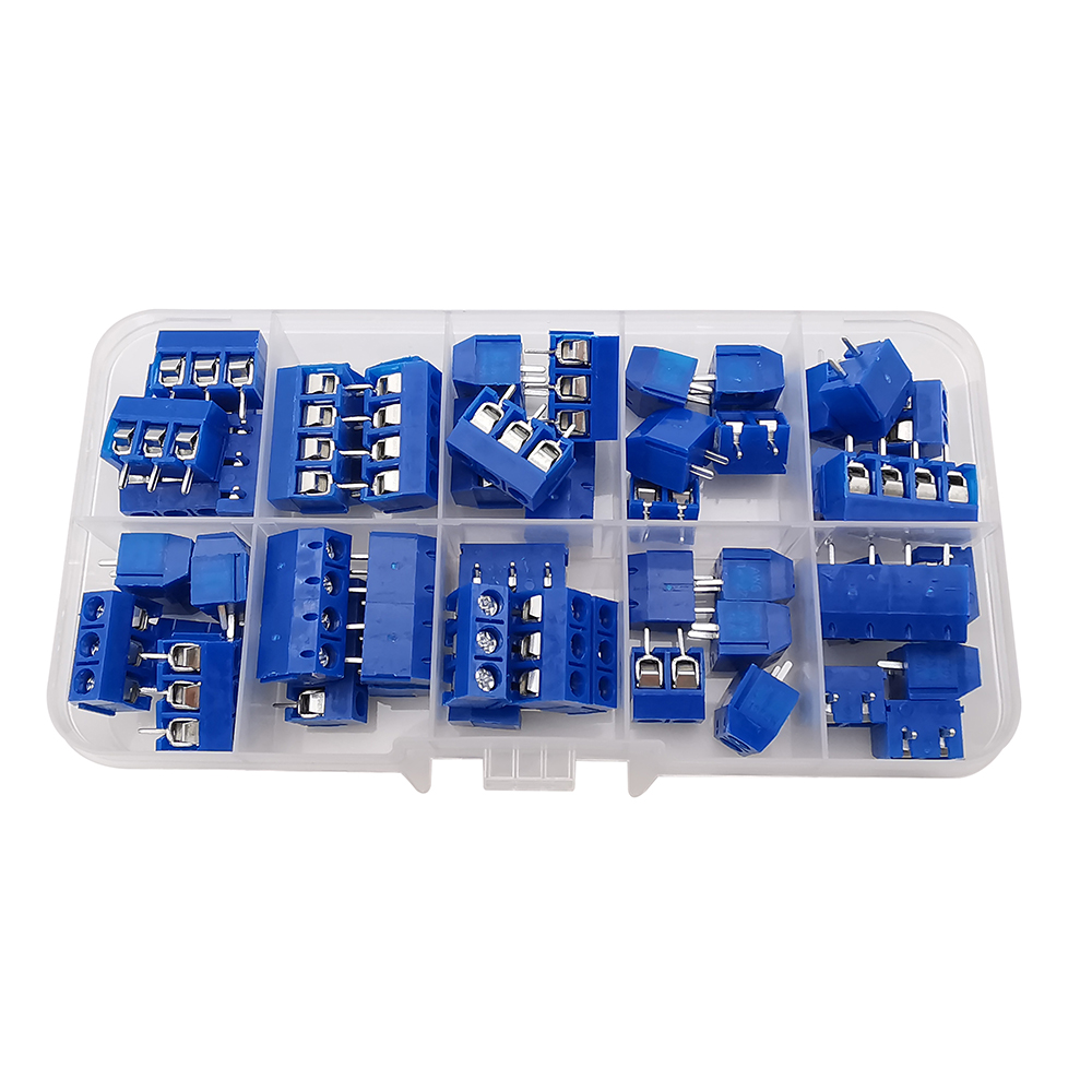 50개/상자 KF301 5mm 피치 2P 3P 4핀 P - Screw Terminal Block 리뷰 및 가격