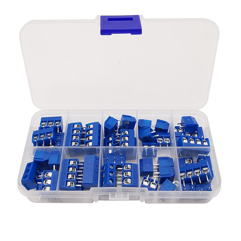 50개/상자 KF301 5mm 피치 2P 3P 4핀 P - Screw Terminal Block 리뷰 및 가격
